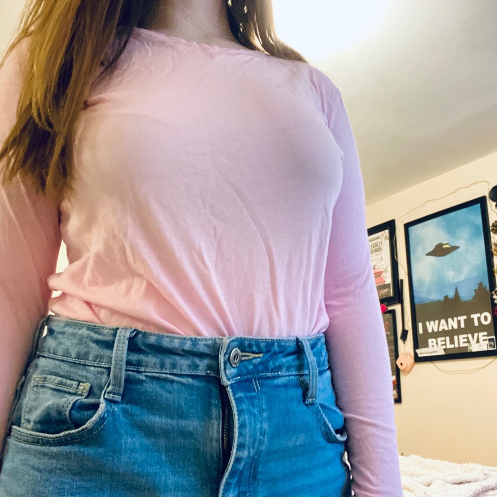 Pink women’s long sleeve shirt